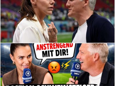 Bastian Schweinsteiger wird im Live-TV knallrot: Esther Sedlaczek sorgt für peinlich berührten Kult-Moment beim DFB-Pokal